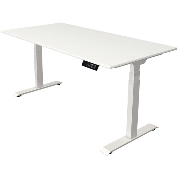 Elektrisch in hoogte verstelbaar bureau »Oxford« 160 cm onderstel wit