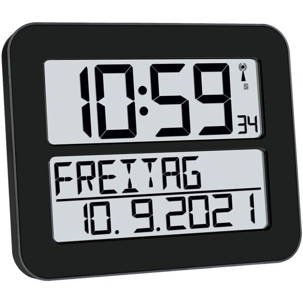 Radiogestuurde wandklok »60.4512.01« zwart