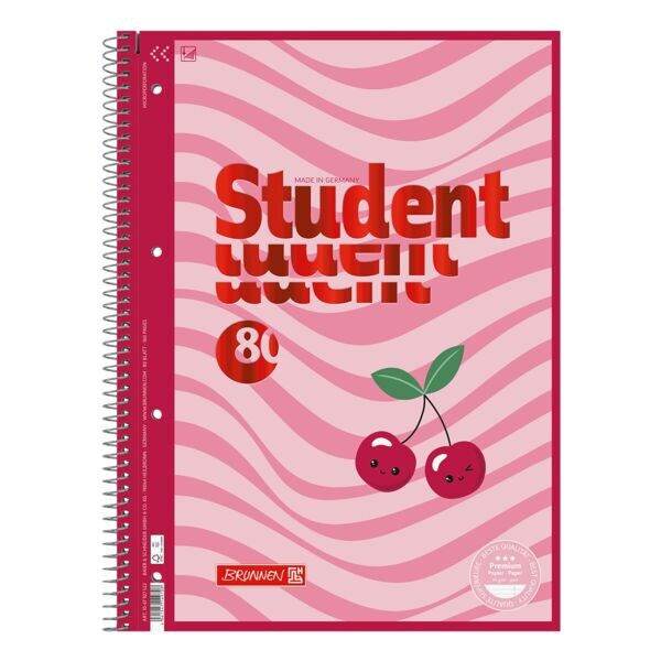 Collegeblok A4 »Student Fruity Love« 80 bladen gelinieerd