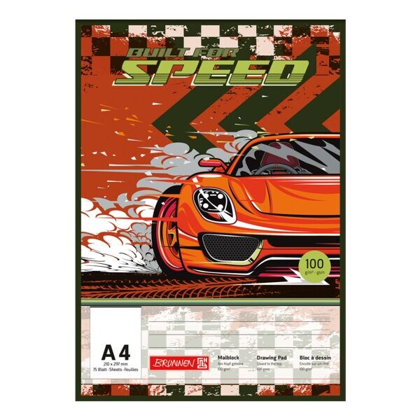 Kleurblok A4 »Fast Wheels« 100 g/m²