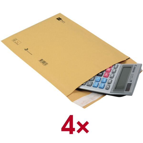 Papieren envelop zonder venster 4 stuks 14,0 x 22,5 cm