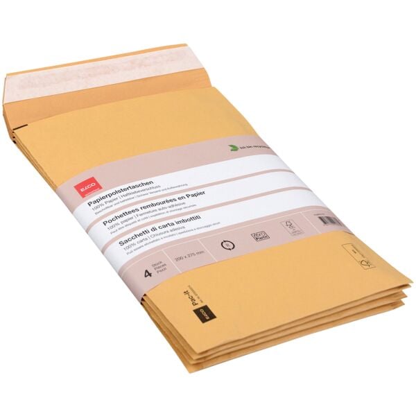 Papieren envelop zonder venster 4 stuks 20,0 x 27,5 cm