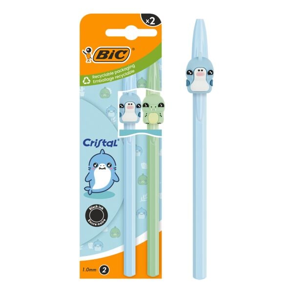 Balpennen »Cristal Figurines Dino Shark« documentvast 2 stuks