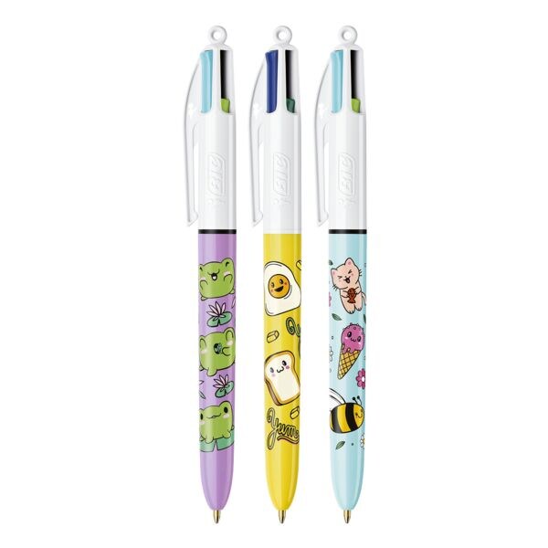 Balpennen »4 Colours KAWAI« 3 stuks