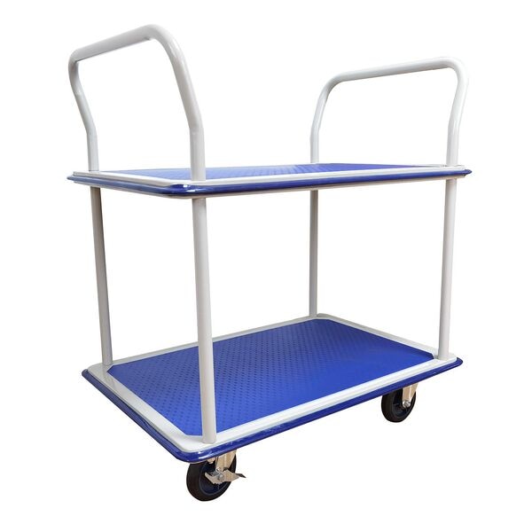 Platformwagen met 2 verdiepingen 90 x 60 cm draagvermogen 250 kg