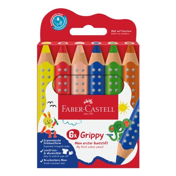 Kleurpotloden »Grippy« 6 stuks