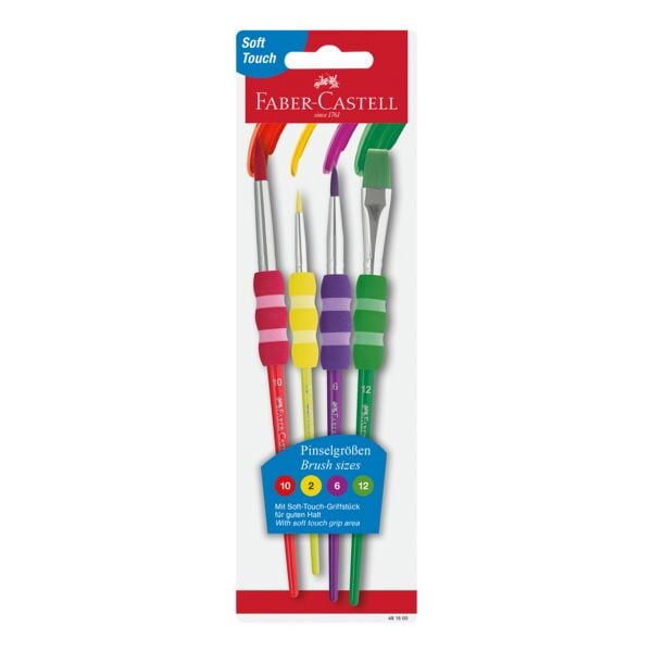 Penseelse soft-touch 4-delig