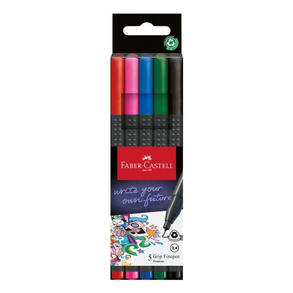 Fineliner »Grip Finepen« 0,4 mm 5 stuks