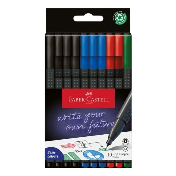 Fineliner »Grip Finepen Office Set« 0,4 mm 10 stuks