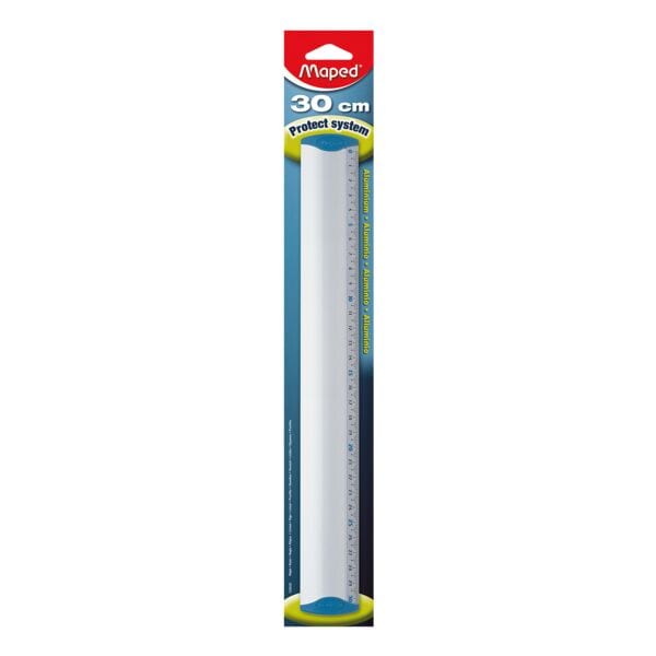 Platte liniaal aluminium 30 cm