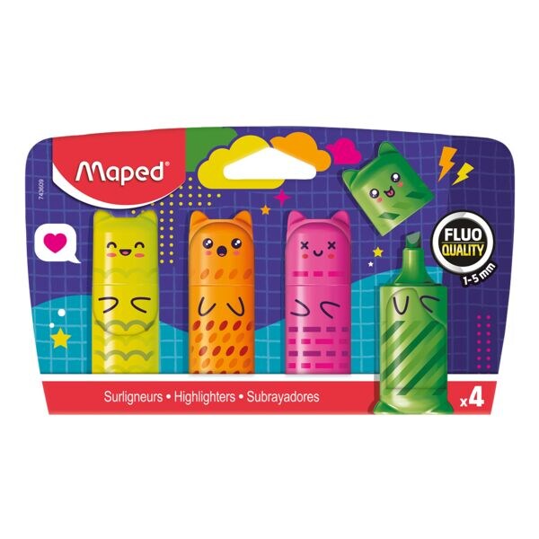 Markeerstiften »KAWAII MIN« 4 stuks