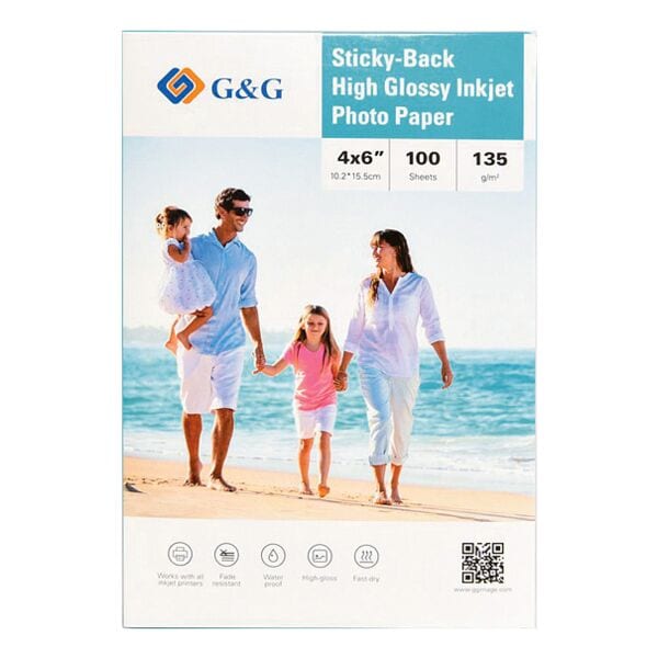 Zelfklevend fotopapier »High Glossy Inkjet« 10,2 x 15,2 cm 135 g/m² 100 bladen
