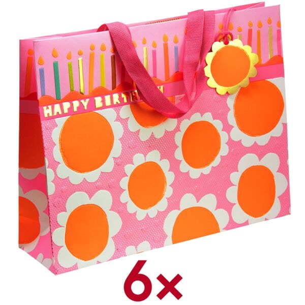Draagtas »Dazzling Daisies« 27,5x35,5x10 cm 6 stuks