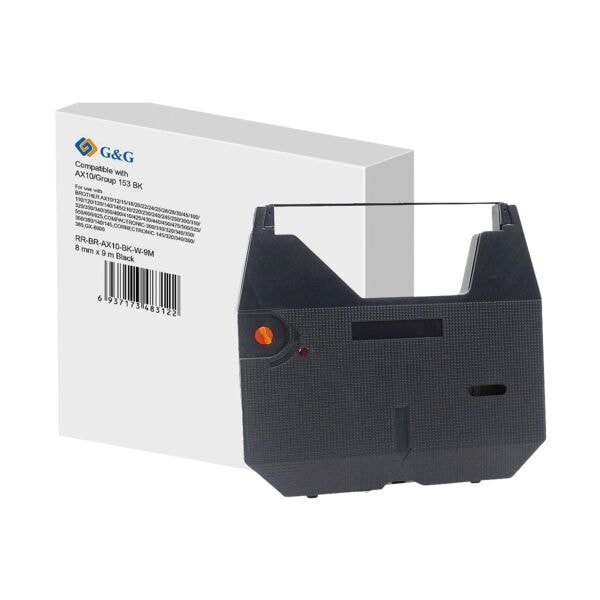 Typemachinelint voor Brother AX10 Gr.153C zwart 8 mm x 9 m