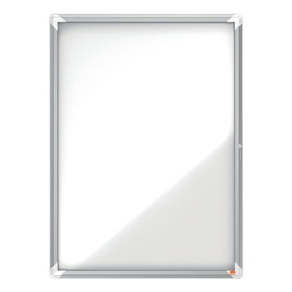 Vitrine voor binnengebruik »Premium Plus« wit / aluminium klapdeur 9x A4 (B1)