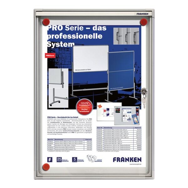 Vitrine »X-tra!Line« zilver 1x A4
