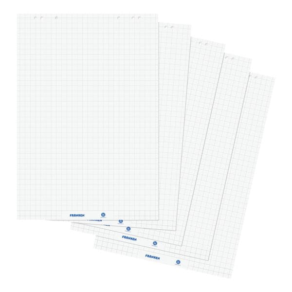 Flipchartblok »U-Act!Line« geruit en blanco 5 stuks 100 bladen in totaal