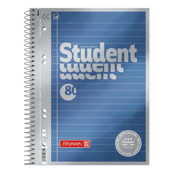 Collegeblok »Premium Student« A5 gelinieerd