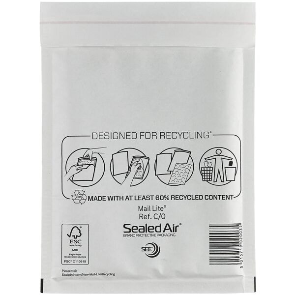 Luchtkussen enveloppen »C/0« wit 200 stuks