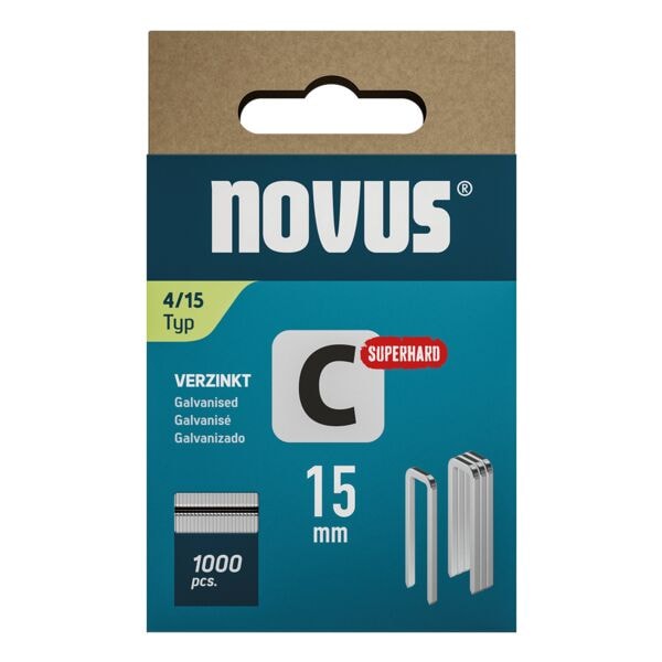 Novus Nietjes Met Smalle Rug C Type 4 15 Mm 1000 Stuks