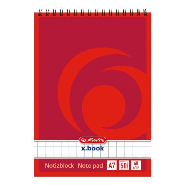 Spiraalblok »x.book« A7 geruit