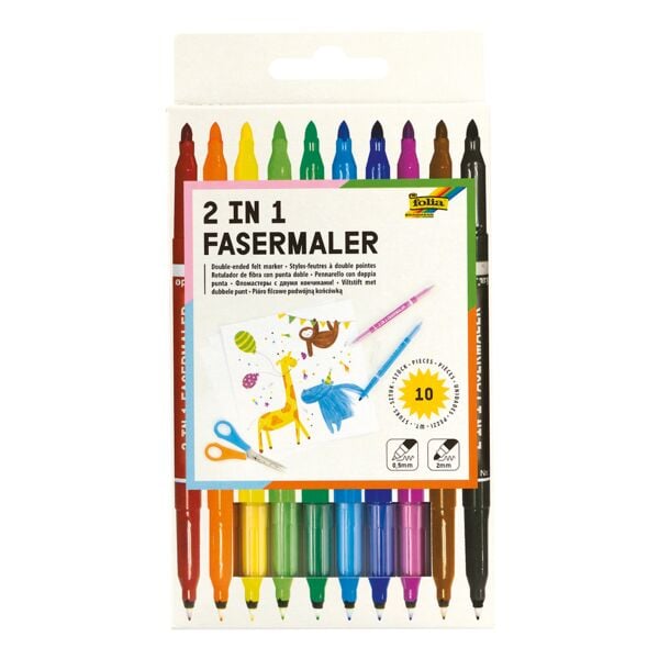 Viltstiften »2in1« 10 stuks