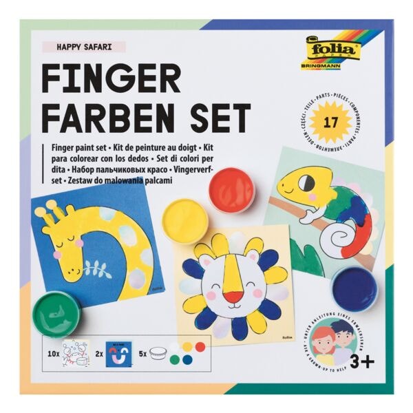 Vingerverfset »HAPPY SAFARI« 17-delig