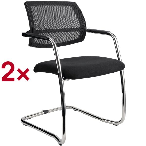 Set van 2 sledestoelen met gaasrug