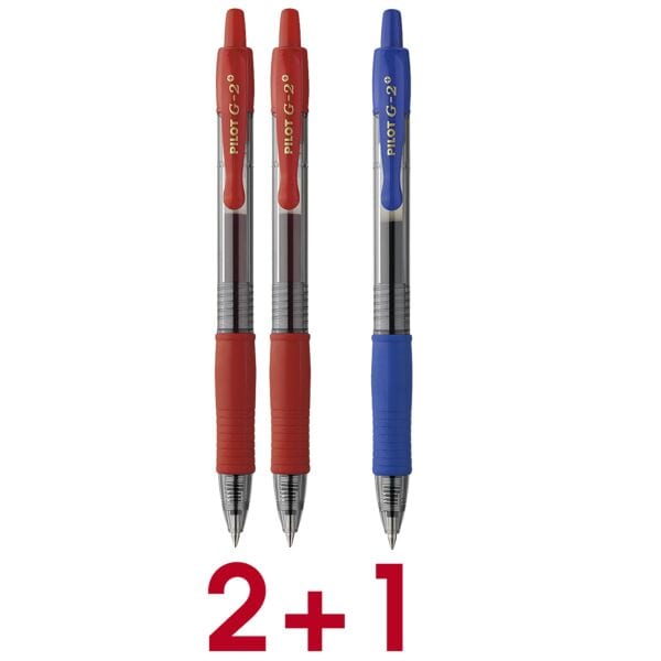 2+1-actie: 2x gelpen »G2+« M incl. gelpen »G2+« M blauw