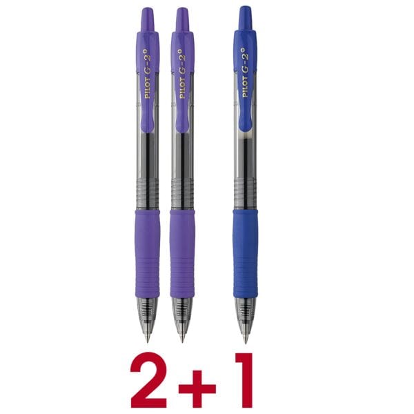 2+1-actie: 2x gelpen »G2+« M incl. gelpen »G2+« M blauw