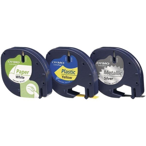Labelbandset »LetraTag 91241« 3 keer 12 mm x 4,0 m