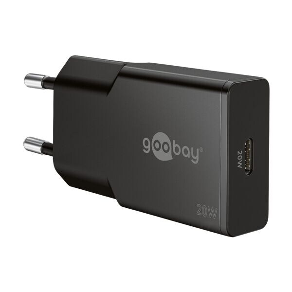 Sneloplader GaN slim 1x USB-C (PD) 20 W zwart