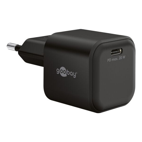 Sneloplader Nano GaN USB-C PD 20 W zwart