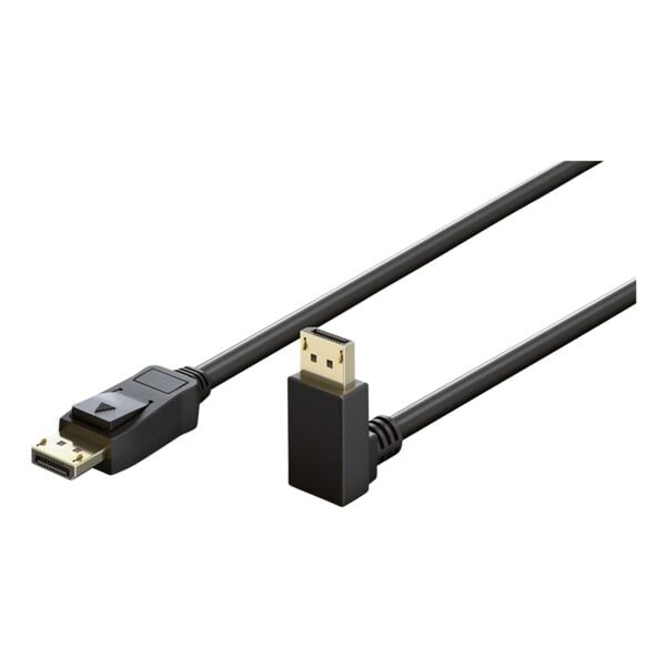 DisplayPort-kabel 90° zwart 3,0 m