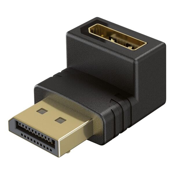 DisplayPort-hoekadapter 90° naar beneden 54 Gbit/sec