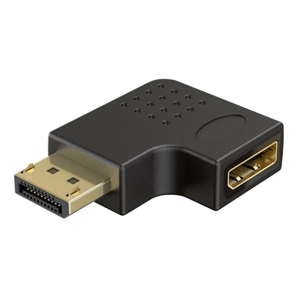 DisplayPort-hoekadapter 90° naar links 54 Gbit/sec