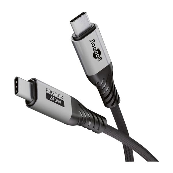 Oplaadkabel USB-C (USB4 2.0) 240 W zwart 1,5 m