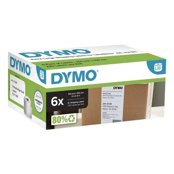 Pak met 6 LabelWriter verzendetiketten »S0904980« voor LW4XL/LW5XL