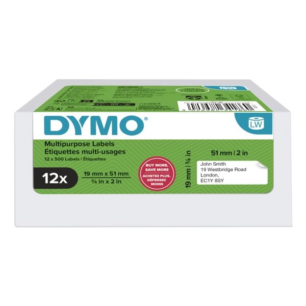LabelWriter papieren etiketten »S0722550« Ø19 mm 12x 500 stuks