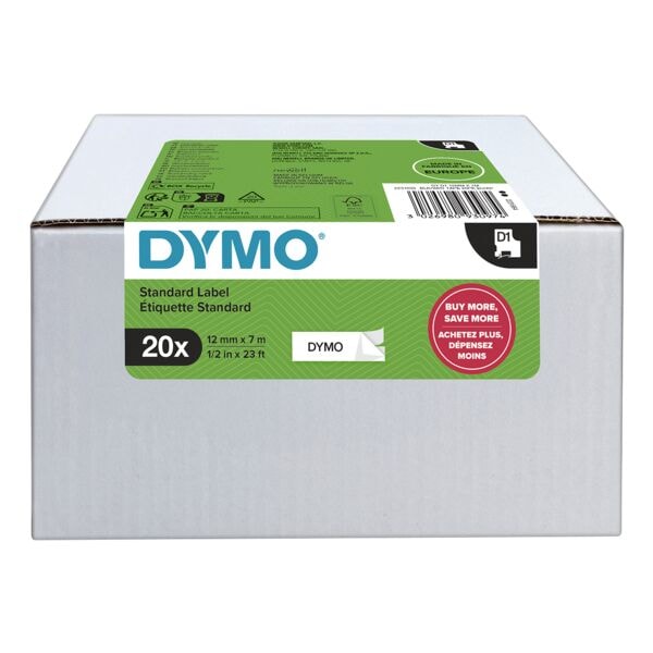 Pak met 20 D1-labelbanden 12 mm x 7 m wit »S0720530«