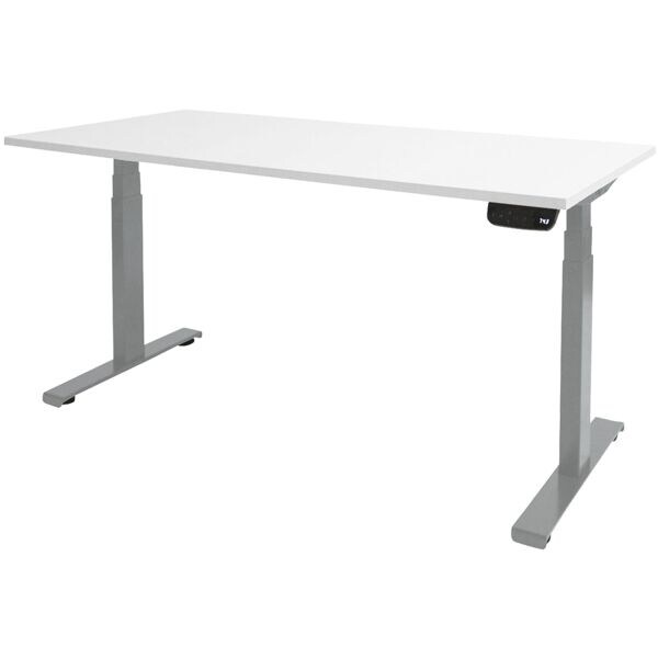 In hoogte verstelbaar bureau (elektrisch) »Dextro Plus« 120 cm, onderstel in alu