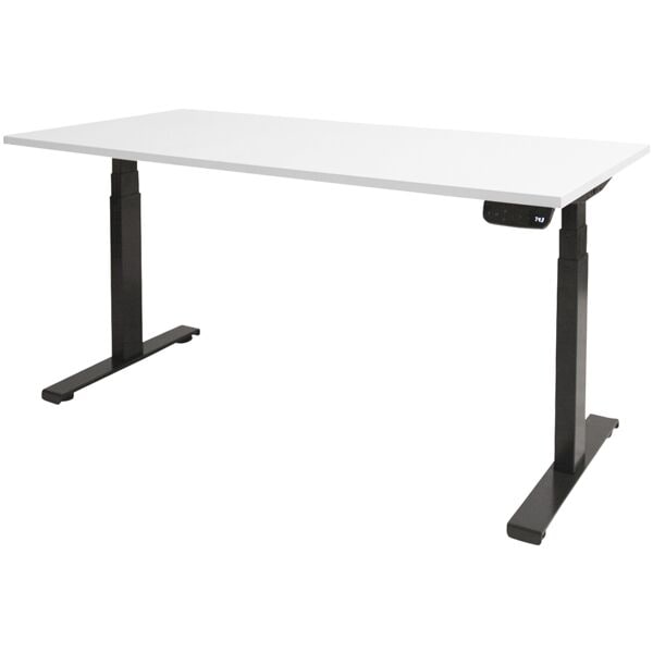 In hoogte verstelbaar bureau (elektrisch) »Dextro Plus« 120 cm, zwart onderstel
