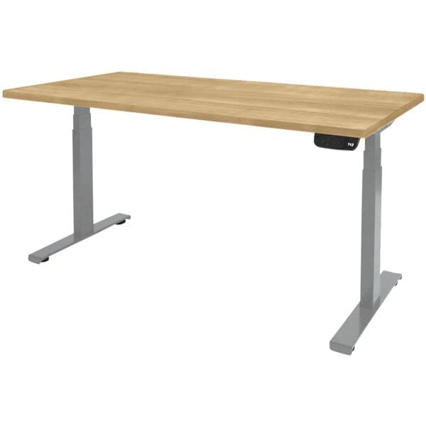 In hoogte verstelbaar bureau (elektrisch) »Dextro Plus« 140 cm, onderstel in alu