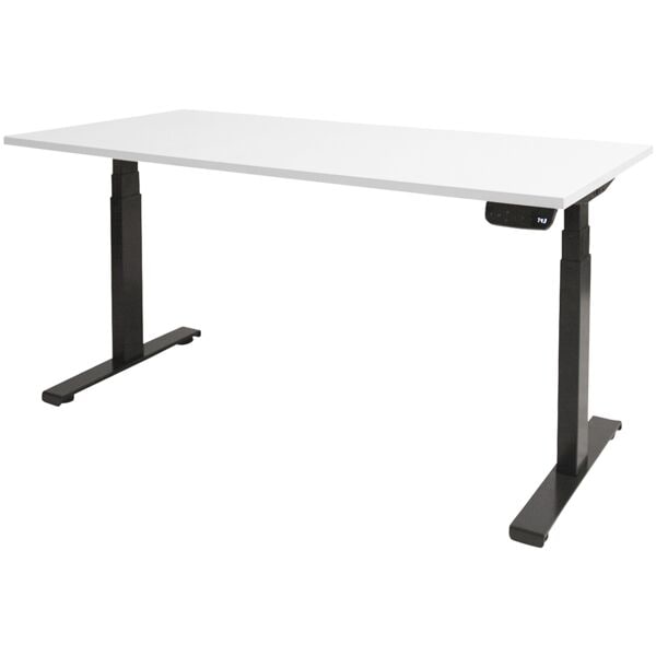 In hoogte verstelbaar bureau (elektrisch) »Dextro Plus« 140 cm, zwart onderstel