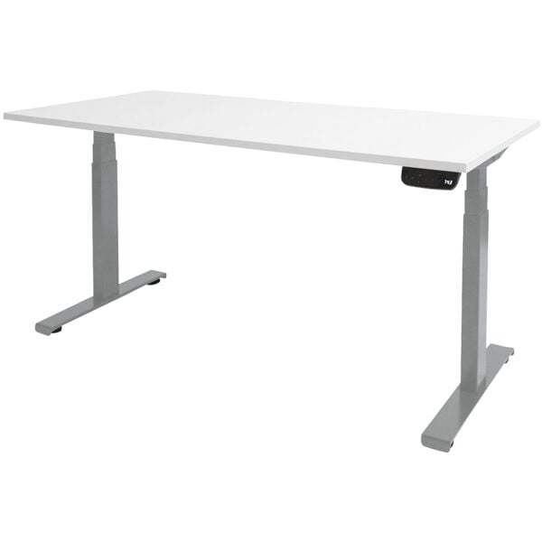 In hoogte verstelbaar bureau (elektrisch) »Dextro Plus« 160 cm, onderstel in alu