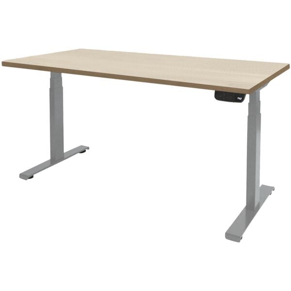 In hoogte verstelbaar bureau (elektrisch) »Dextro Plus« 160 cm wit onderstel