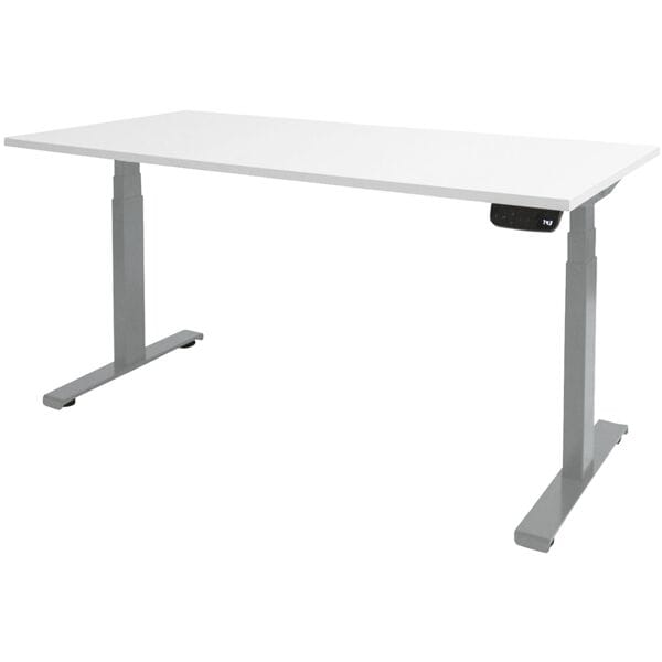 In hoogte verstelbaar bureau (elektrisch) »Dextro Plus« 180 cm onderstel in alum