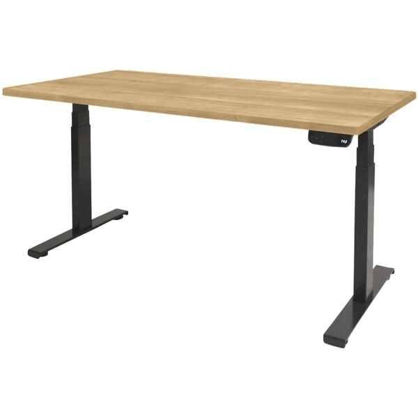 In hoogte verstelbaar bureau (elektrisch) »Dextro Plus« 180 cm, zwart onderstel