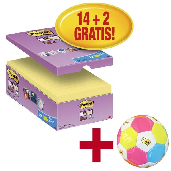 14+2 voordeelpakket blokken herkleefbare notes 76 x 127 mm »Super Sticky Notes«