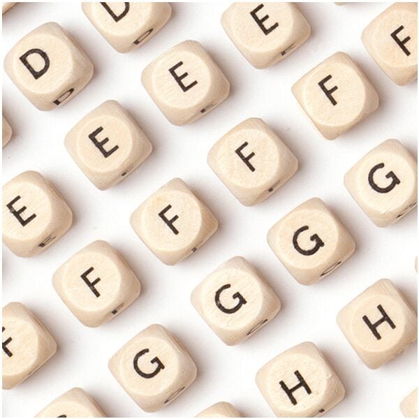 Houten letterkralen »Letter Beads Jumbo Wood« 500 g